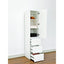 Elise - Slim Modular Closet Cabinet With Drawers - White