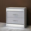 Glam - 2 Drawer Nightstand With LED Lighting - White
