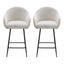 Modern Style Counter Height Bar Stools, With Comfortable Upholstery, Durable Metal Legs Ensure Stability - Brown