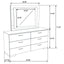 Dulcey - 6 Drawer Dresser With LED Mirror - Gloss White