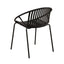 Stackable Outdoor Chairs With Breathable Plastic Backrest (Set of 2)