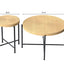 Coffee And End Table Set Waterproof Cover, Distressed Cylindrical Design, Legs Classic Rustic Charm (Set of 2)