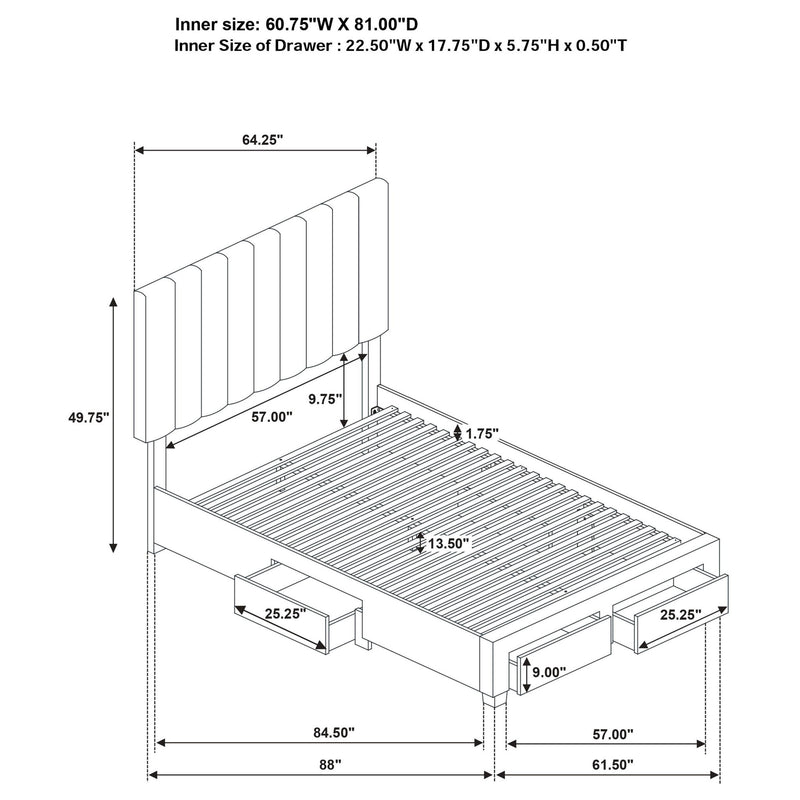 Orisa - 4 Drawer Storage Bed