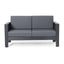 Acacia Wood Loveseat And Coffee Table Set With Cushions