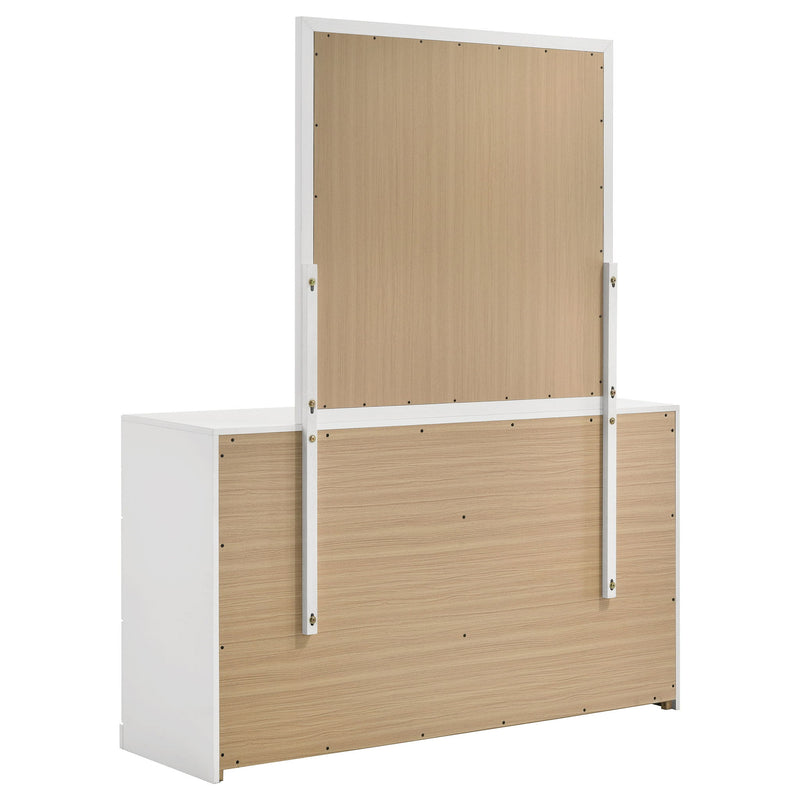 Lauryn - 6 Drawer Dresser With Mirror - Gloss White