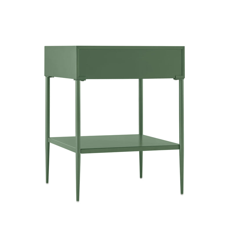 Colette - 1 Drawer Nightstand With Bottom Shelf - Green