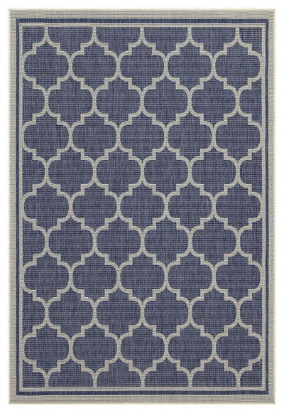 Sunshine - 5'3" X 7'3" Indoor, Outdoor Area Rug Polypropylene - Blue