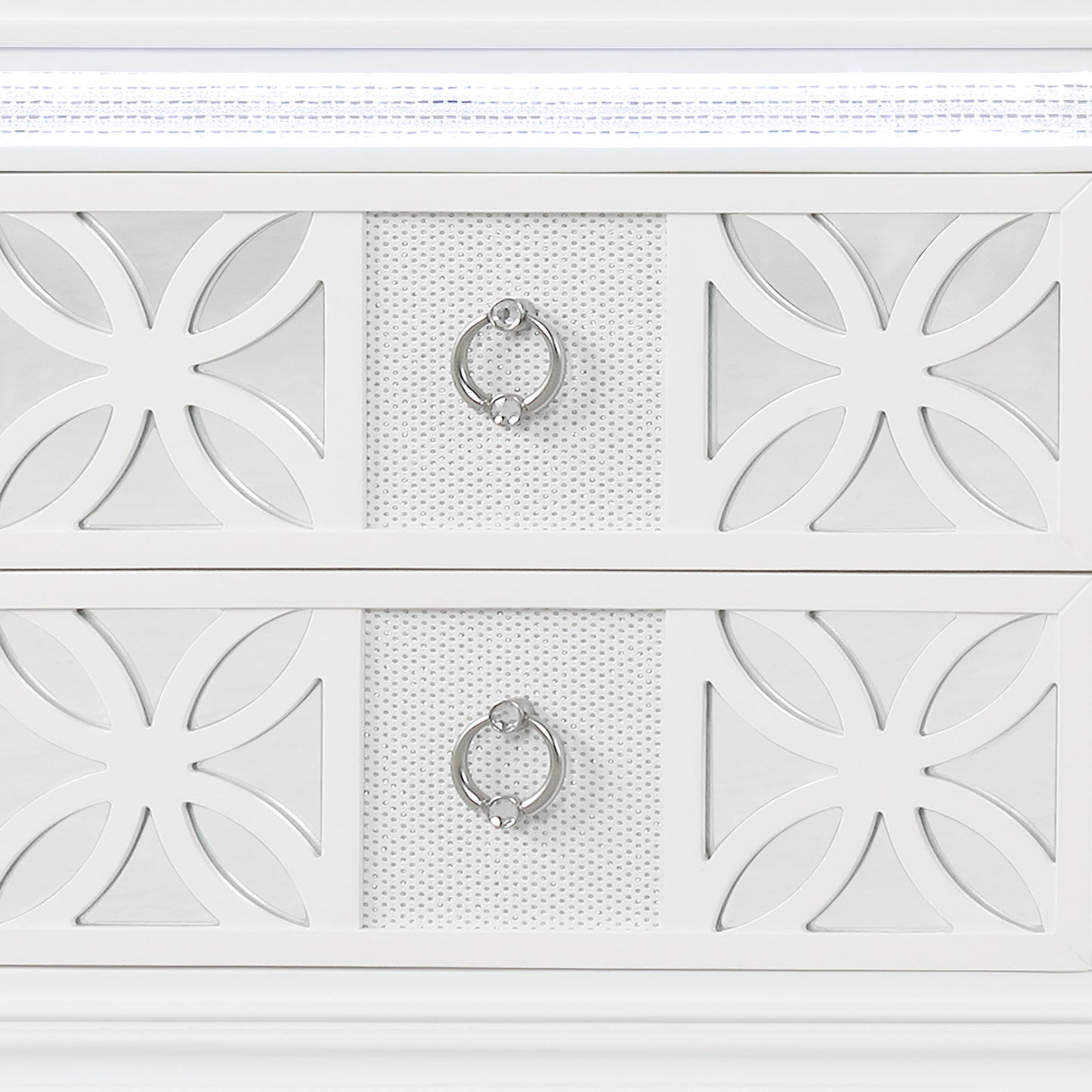 Abigale - 2 Drawer Nightstand With LED - White