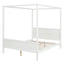 Canopy Platform Bed With Headboard And Footboard, Slat Support Leg