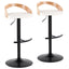 Grotto - Contemporary Adjustable Barstool With Swivel With Rounded T Footrest Elegant Design (Set of 2)