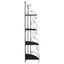 4 Shelf Corner Bookcase - Cappuccino
