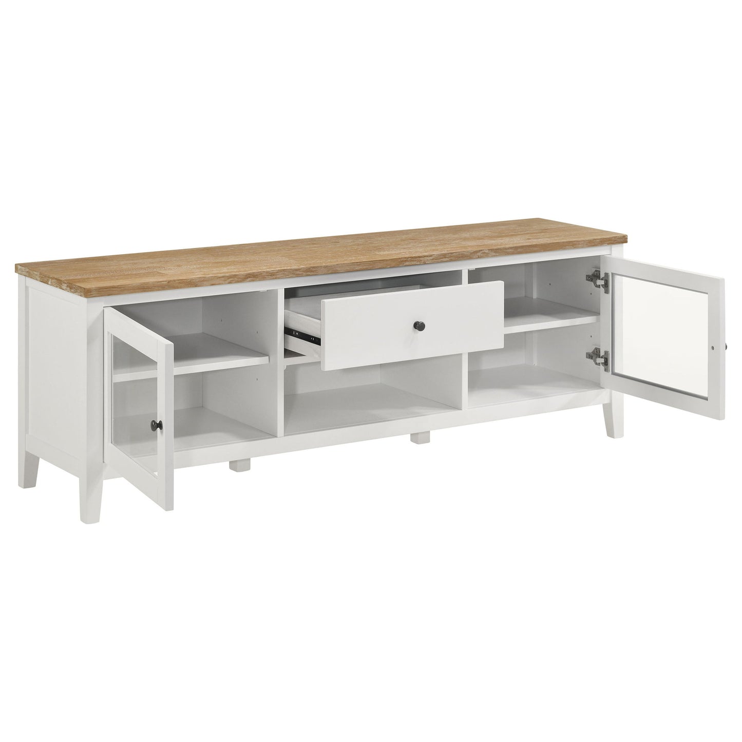Evanston - 2 Door Stand - White