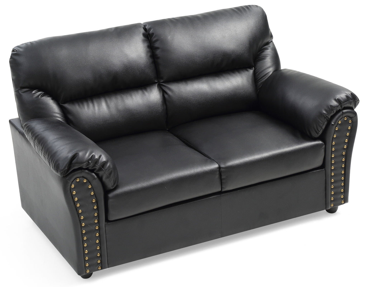 Padded Love Seat For Modern Living - Black