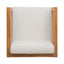 Outdoor Acacia Wood Patio Chair With Fabric Cushion