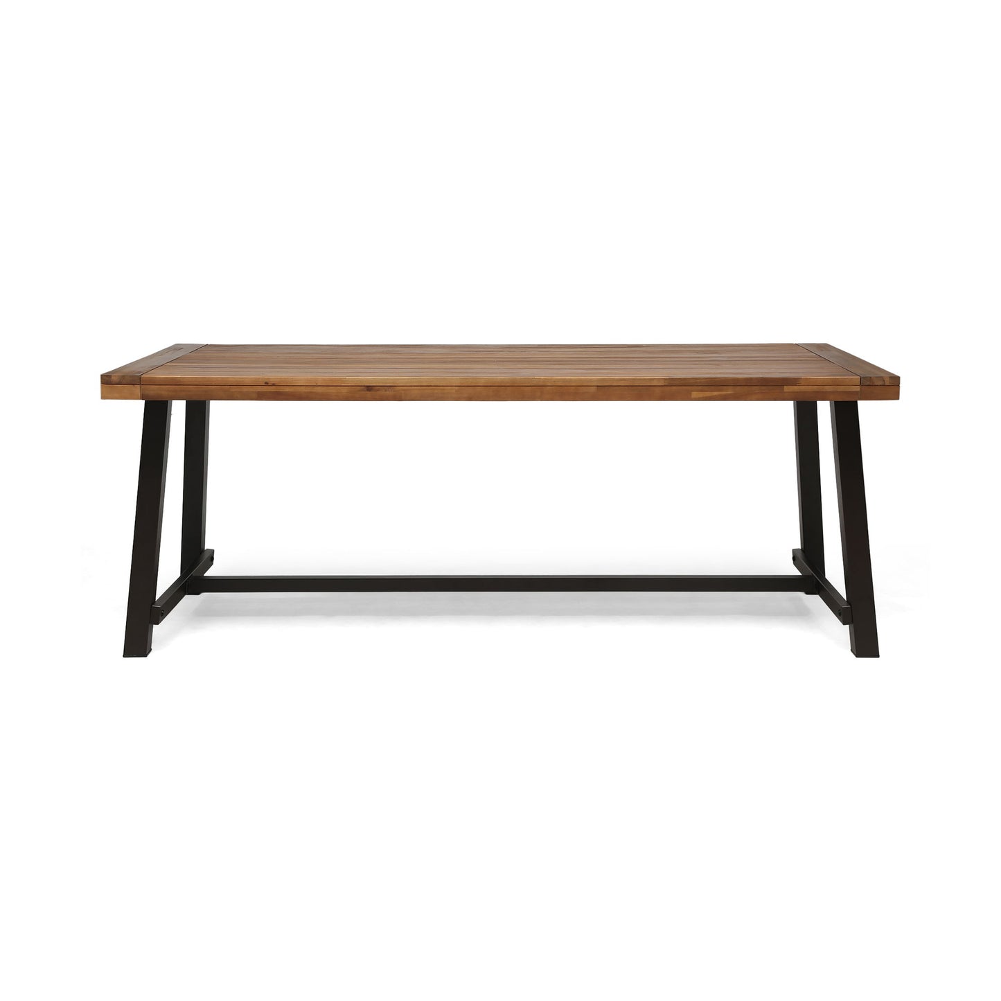 Equilibrium - Outdoor Dining Table With Wooden Frame And Slat Top