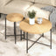 Coffee And End Table Set Waterproof Cover, Distressed Cylindrical Design, Legs Classic Rustic Charm (Set of 2)