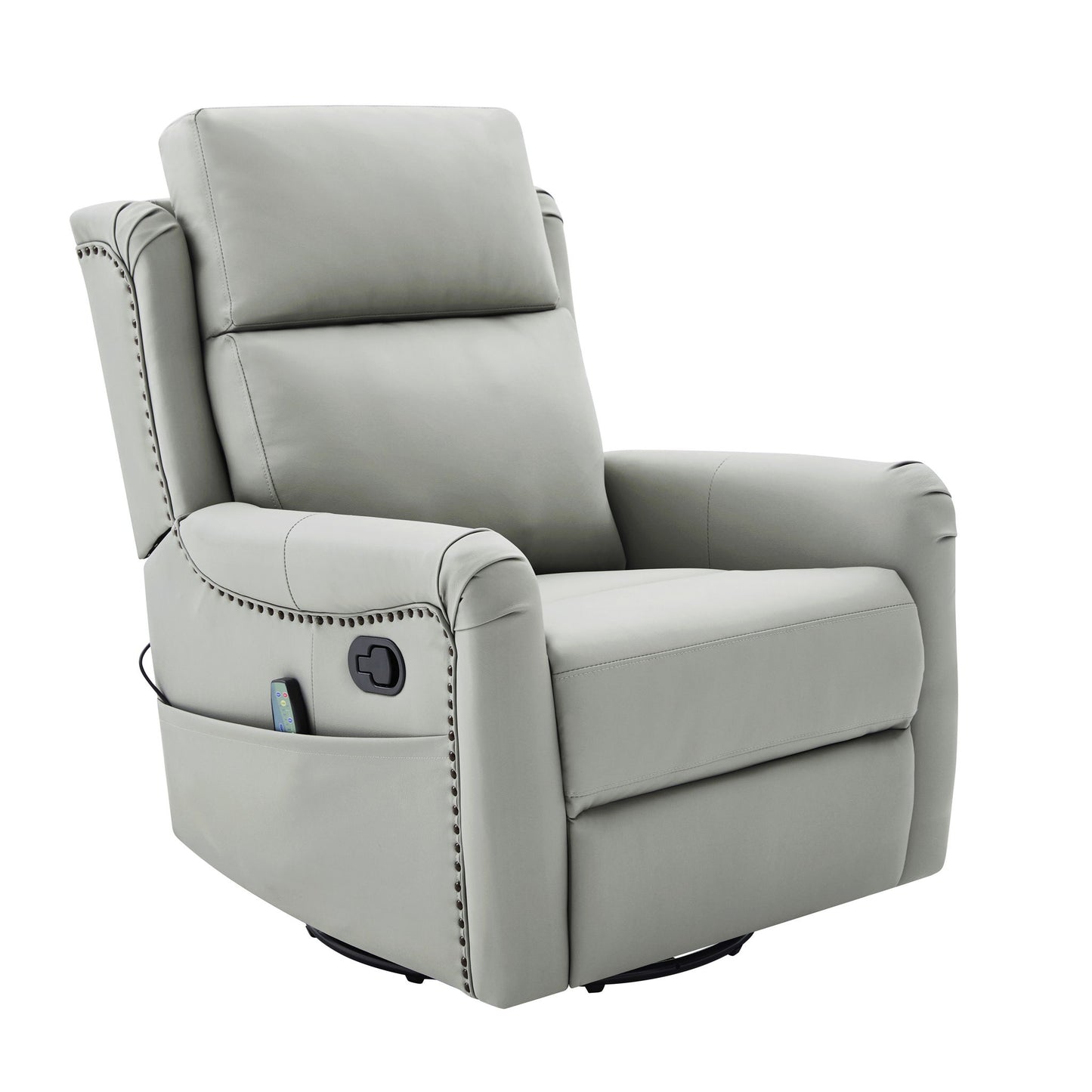 Manual Recliner Swivel Rocking Chair With 8 Point Massage And Heating