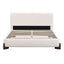 Queen Size Elegant Terry Upholstered Bed - White