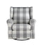 Patli - Glider Chair With Swivel - Gray / White