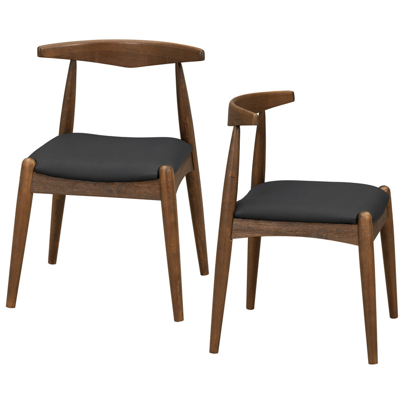 Sillas de comedor con respaldo ergonómico (juego de 2)