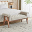 Elegant Tufted Ottoman - Beige / Brown