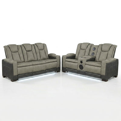 Bruno - Power Reclining Living Room Set With LED Lighting