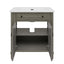 Vintage Bathroom Vanity With Sink, Rustic Cabinet With Soft Close Doors