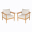 Terassi - Outdoor Lounge Chair (Set of 2) With Cushions - Beige / Light Teak