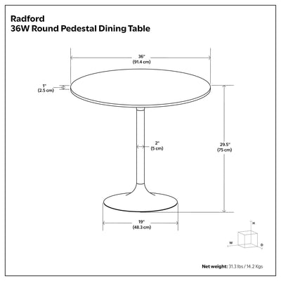 Radford - Round Dining Table - Walnut