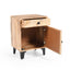 Solid Wood Vintage Nightstand With Handcrafted Detailing - Natural