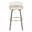 Jie - Fixed Height Contemporary Barstool With Swivel Round Footrest (Set of 2)