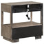 Prescott - 2 Drawers Nightstand With Open Shelf - Taupe