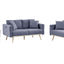Easton - Fabric Living Room Set With USB Charging Ports Pockets And Pillows (Set of 2)