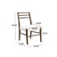 Farmhouse Style Dining Chair Set With Ladder Back Design