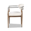 Artemis - Mixed Material Upholstered Dining Arm Chair - Warm White