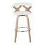 Gardenia - Contemporary Fixed Height Barstool With Swivel With Round Footrest (Set of 2)