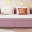 Upholstered Daybed With Ergonomic Design Backrest