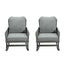 Contemporary Minimalist Wicker Rocking Chair With Soft Cushions And Durable Wooden Frame