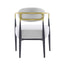Upholstered Accent Armchair With Tapered Legs - Beige / Black / Gold