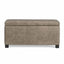 Dover - Storage Ottoman In Smoky Leather With Lift Up Storage - Brown