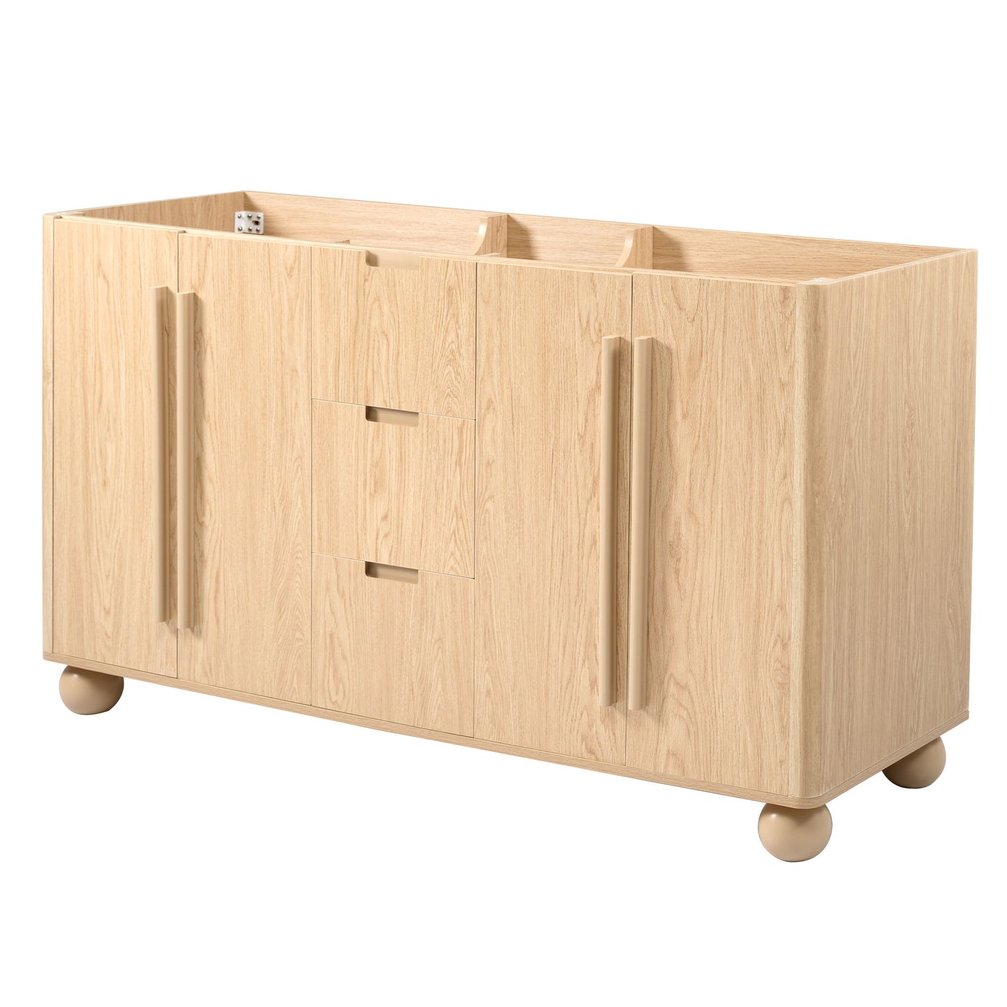 Bathroom Vanity Cabinet Only, 3 Drawers 4 Doors, Soft Close, Adjustable Shelf - Wood