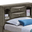 Modern Design Storage Bed With Bookcase Headboard