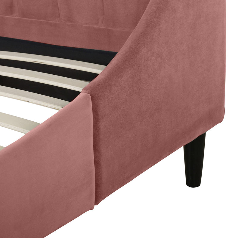 Aspen - Juego de cama de plataforma moderno con cabecero capitoné vertical