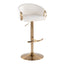 Claire - Contemporary / Glam Adjustable Bar Stool (Set of 2)