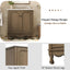 Vintage Bathroom Vanity With Ceramic Sink, Adjustable Shelves