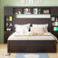 Bed With All In One Cabinet, Shelf And Sockets, Twin Long Trundle