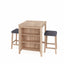 Dawson - 3 Piece Counter Height Table Set - Oak