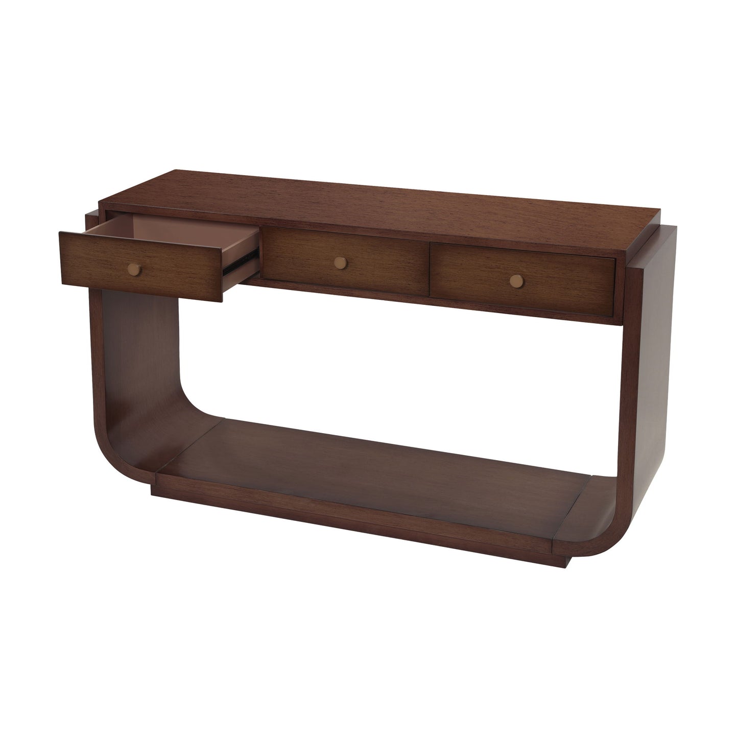 Console Table With 3 Drawers, Display Shelf
