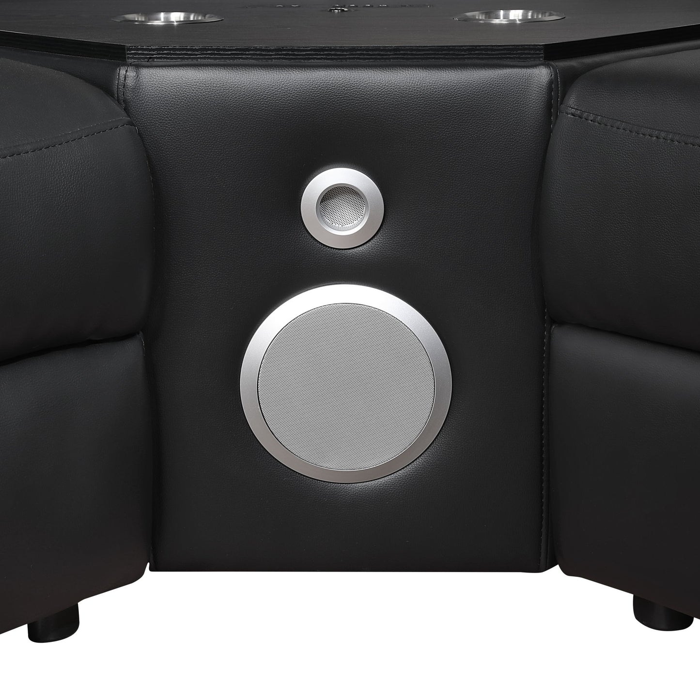 Nova - Sectional With Bluetooth Speaker, LED And Lifting Wine Cabinet