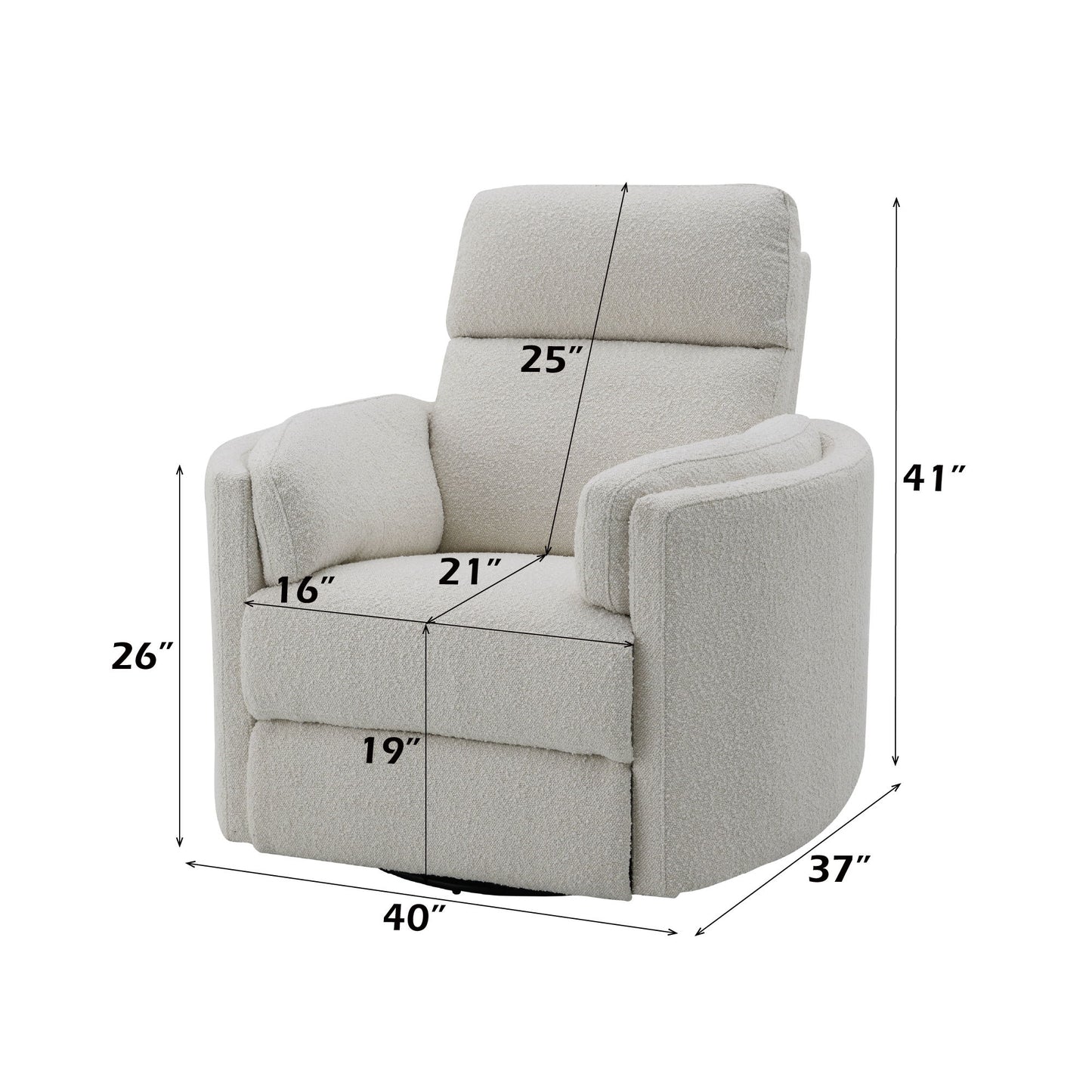Sagen - Glider Recliner With Swivel